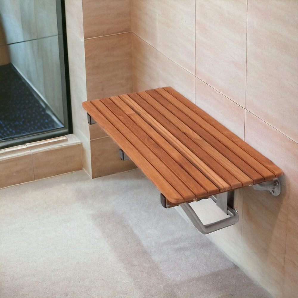28" Premium Wall Mount Teak Shower Bench - Homeroots