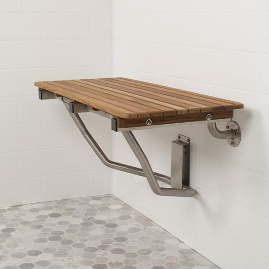 32" Premium Wall Mount Teak Shower Bench - Homeroots