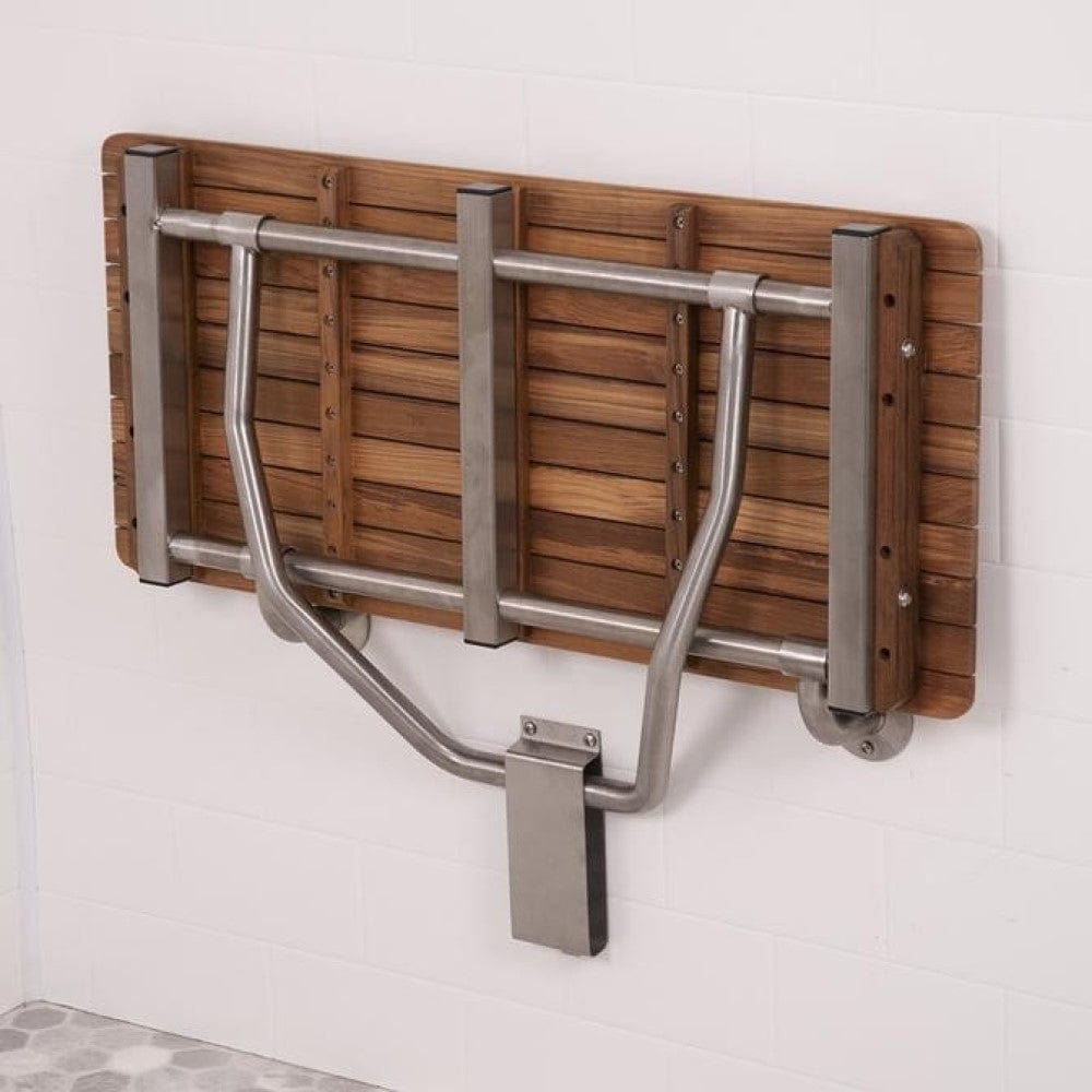 32" Premium Wall Mount Teak Shower Bench - Homeroots - Flyclothing LLC