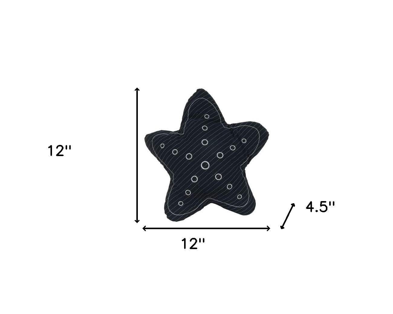 Set of Two 12" X 12" Blue and White Star Starfish Coastal Throw Pillow - Homeroots - Flyclothing LLC
