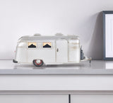6" Silver Metal Silver Camping Trailer Truck Hand Painted Decorative Truck - Homeroots