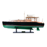 15" Black and Green 1934 Hemingway Pilar Fishing Boat Boat Hand Painted Decorative Boat - Homeroots - Flyclothing LLC