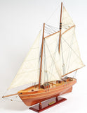 28" Wood Brown America 1851 Yacht Hand Painted Sculpture - Homeroots - Flyclothing LLC