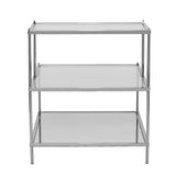 24" Silver And Clear Glass Mirrored End Table - Homeroots - Flyclothing LLC