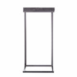 25" Silver And Gray Expandable Rectangular End Table - Homeroots - Flyclothing LLC