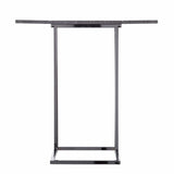 25" Silver And Gray Expandable Rectangular End Table - Homeroots