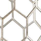 18" Antiqued Gold Honeycomb Hexagonal End Table - Homeroots - Flyclothing LLC