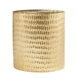 18" Gold Manufactured Wood And Solid Wood Round End Table - Homeroots - Flyclothing LLC