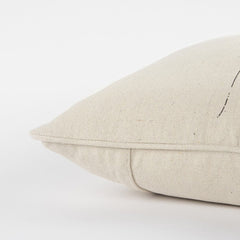 Gray and Cream Canvas Gather Decorative Throw Pillow - Homeroots