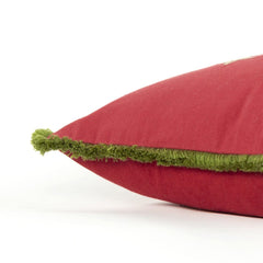 Red Green Sparkle Embroidered Throw Pillow - Homeroots