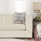 Gray What Happens Under the Mistletoe Throw Pillow - Homeroots - Flyclothing LLC