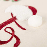 Ivory Red Cheeky Santa Sentiment Throw Pillow - Homeroots - Flyclothing LLC