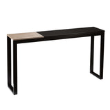56" Natural and Black and Black Sled Console Table - Homeroots - Flyclothing LLC