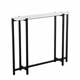 36" White and Black Frame Console Table - Homeroots