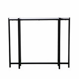 36" White and Black Frame Console Table - Homeroots