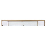 56" Clear and Gold Glass Mirrored Frame Console Table With Shelves - Homeroots