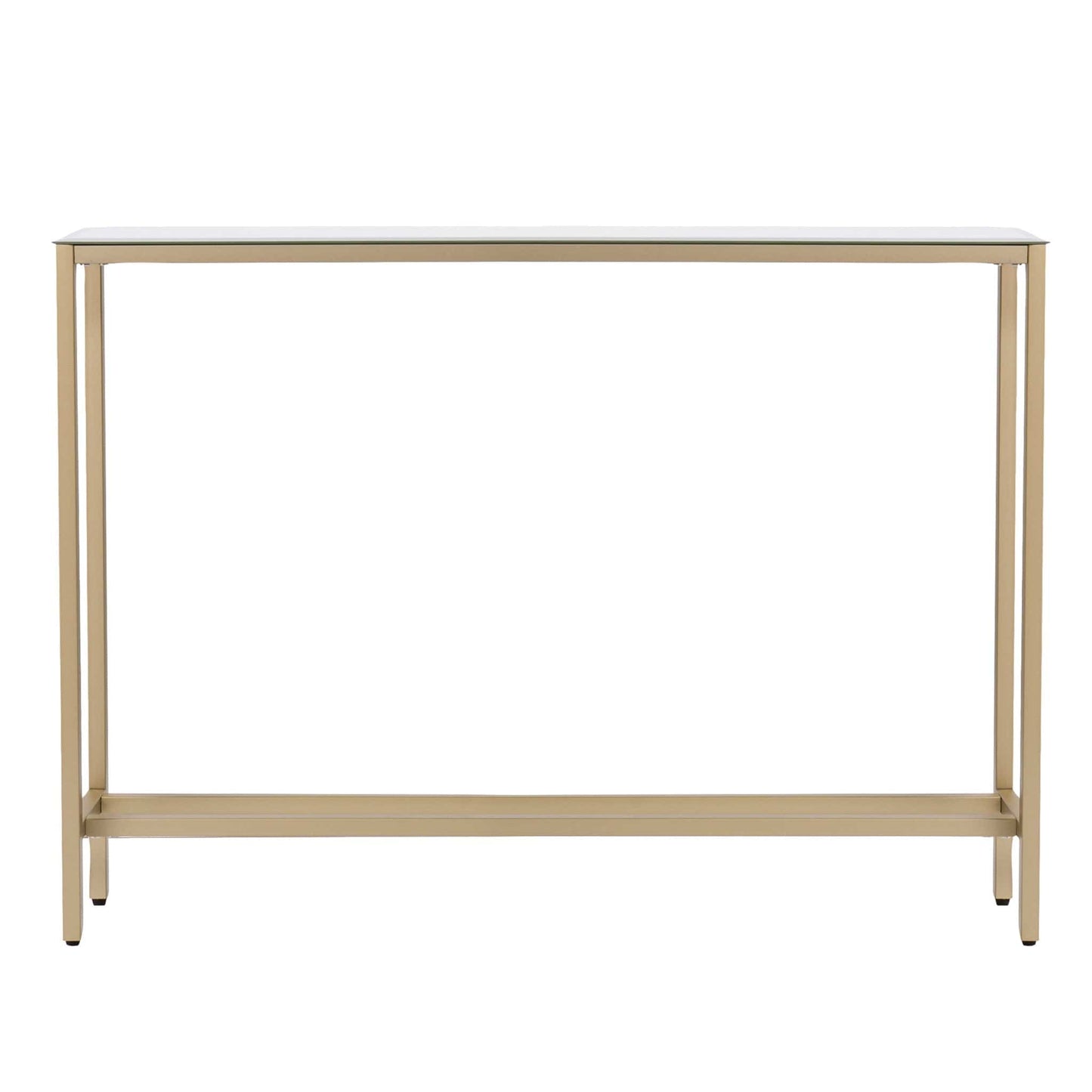 36" Silver and Gold Mirrored Glass Console Table - Homeroots - Flyclothing LLC