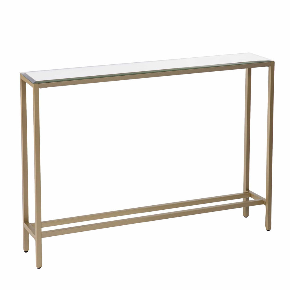 36" Silver and Gold Mirrored Glass Console Table - Homeroots - Flyclothing LLC