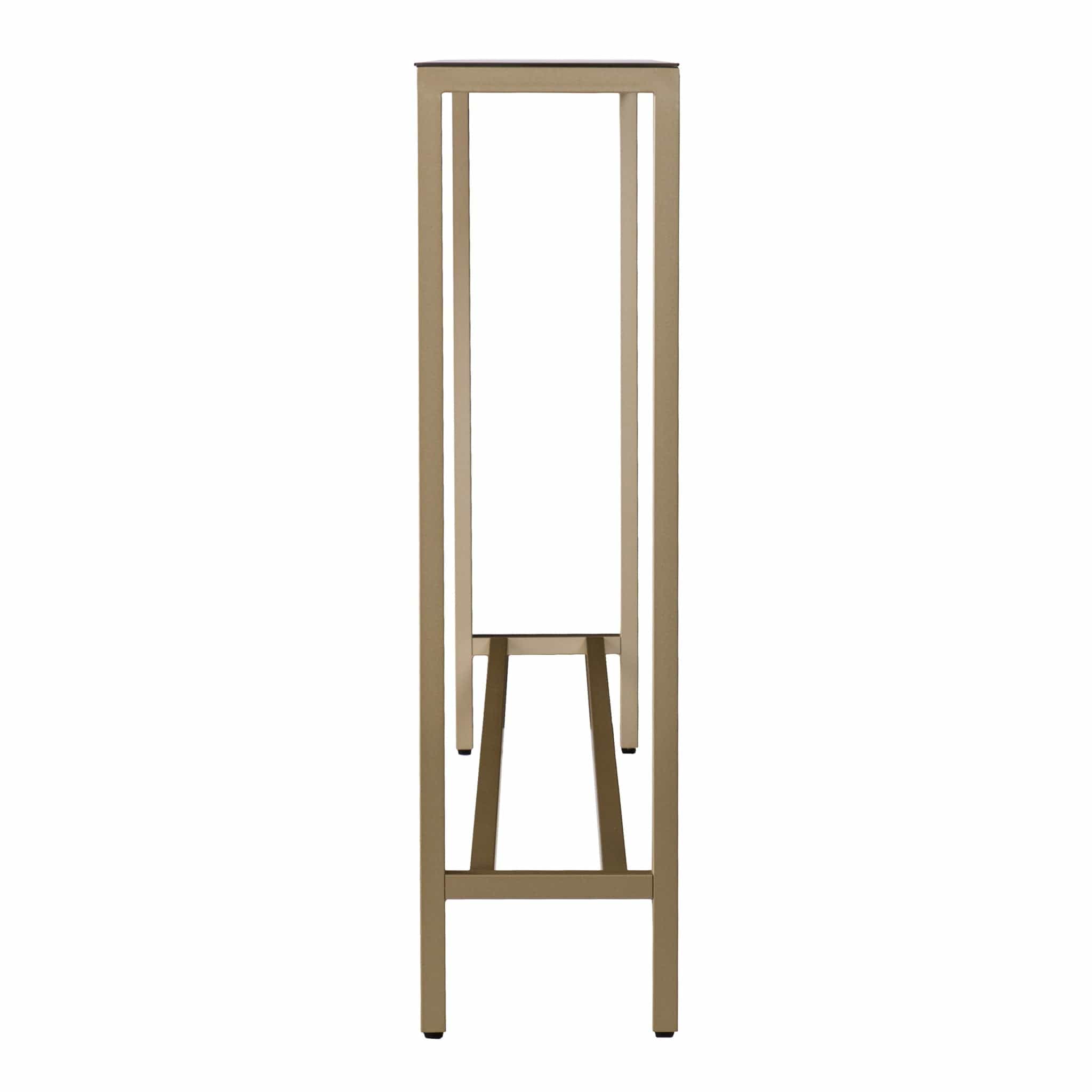 36" Silver and Gold Mirrored Glass Console Table - Homeroots - Flyclothing LLC