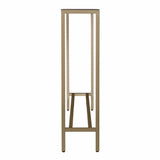 36" Silver and Gold Mirrored Glass Console Table - Homeroots