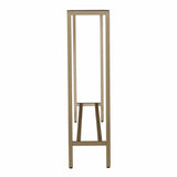 56" Silver and Gold Mirrored Glass Console Table - Homeroots