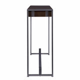 54" Dark Brown and Gunmetal Sled Console Table - Homeroots - Flyclothing LLC