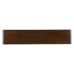 54" Dark Brown and Gunmetal Sled Console Table - Homeroots