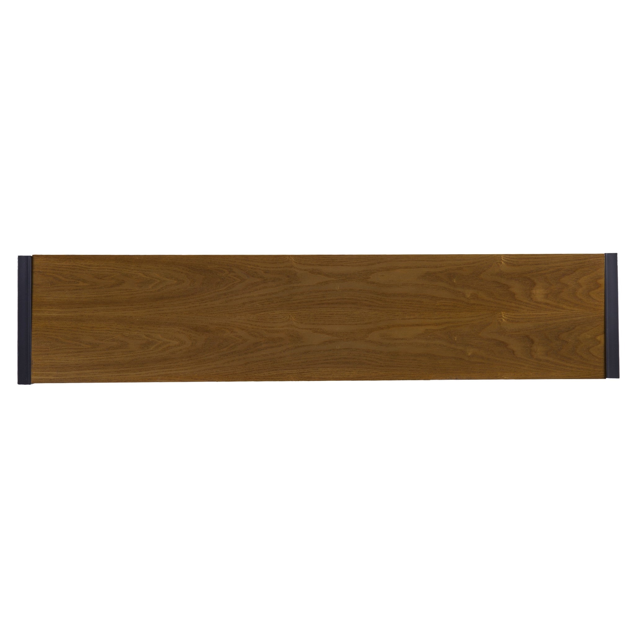54" Gray Brown and Black Distressed Sled Console Table - Homeroots