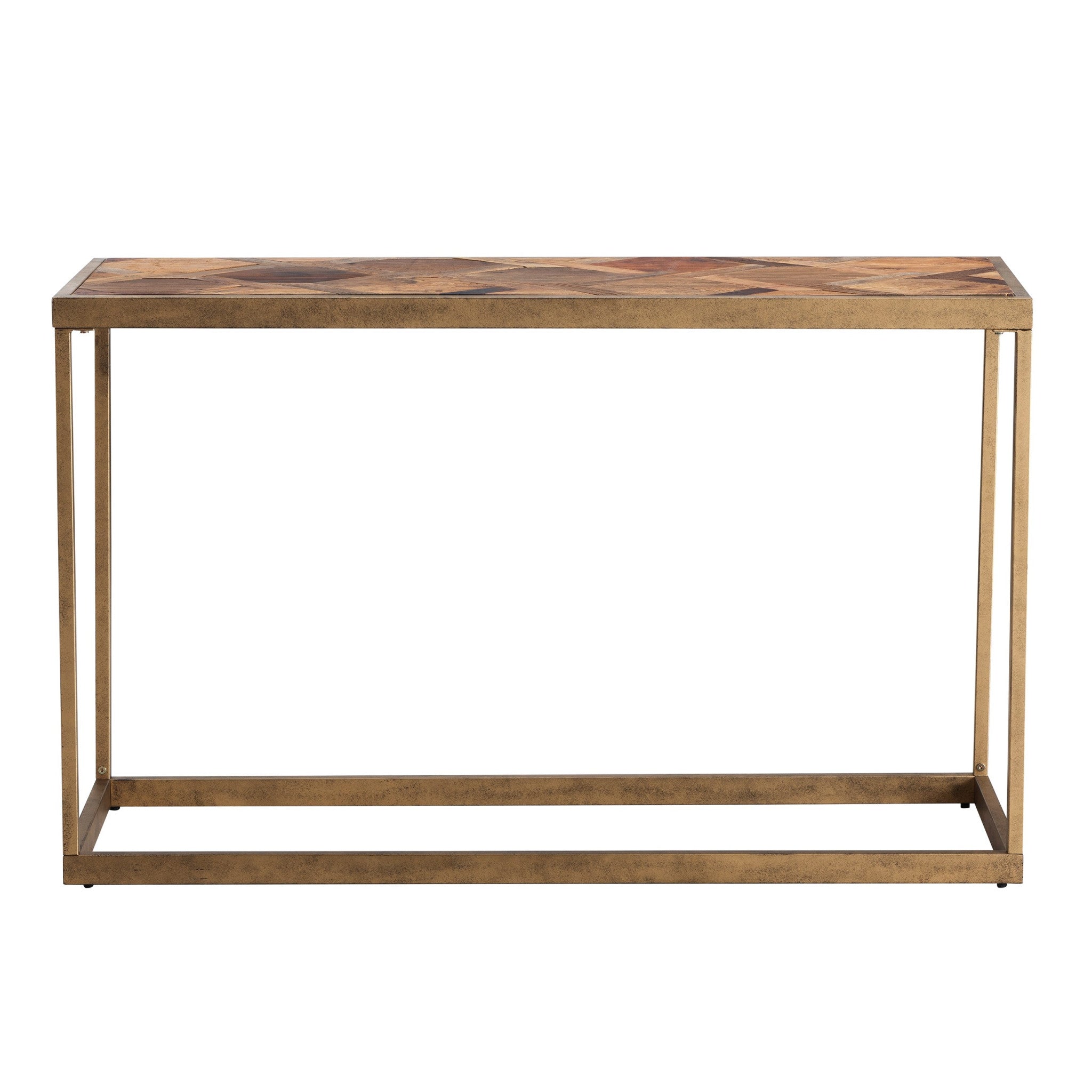 48" Natural Solid Wood Frame Console Table