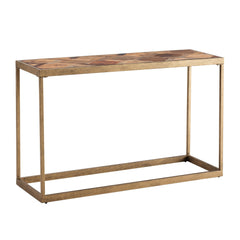 48" Natural Solid Wood Frame Console Table