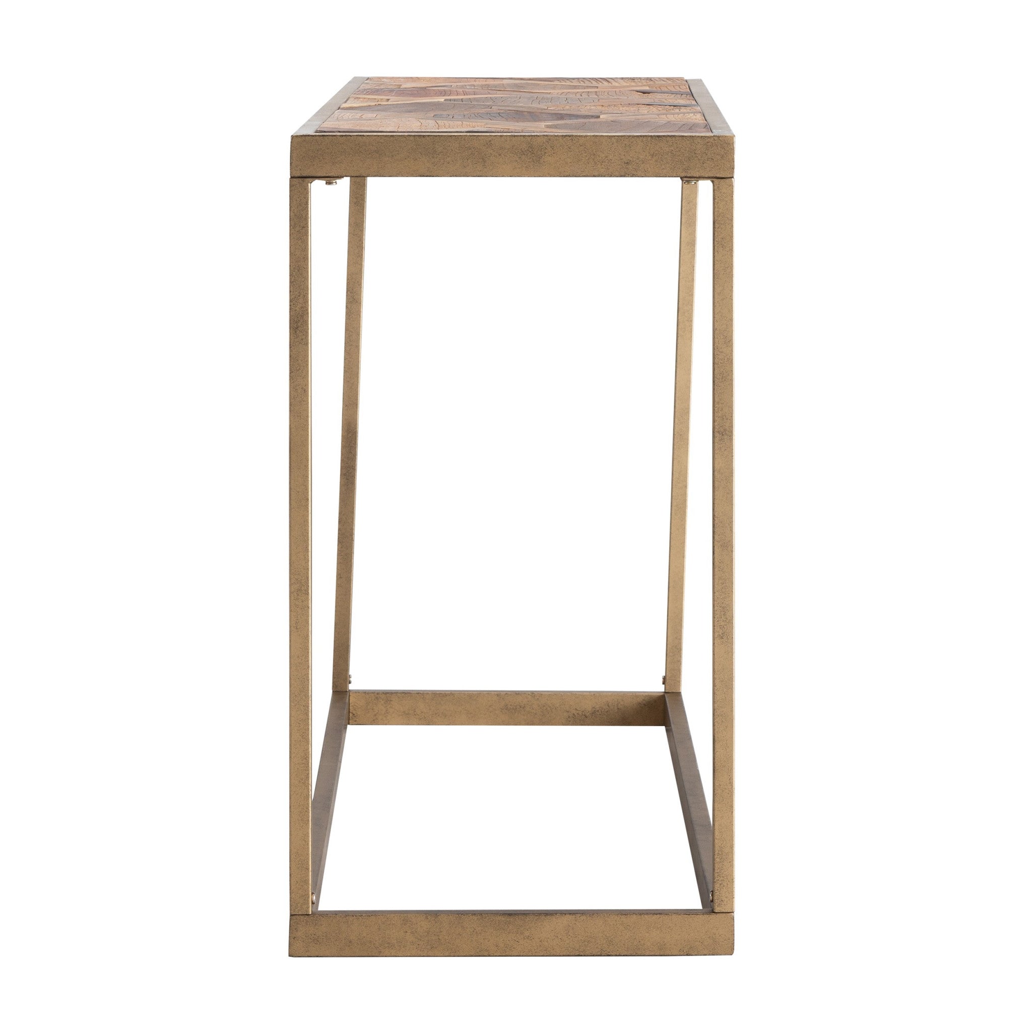 48" Natural Solid Wood Frame Console Table