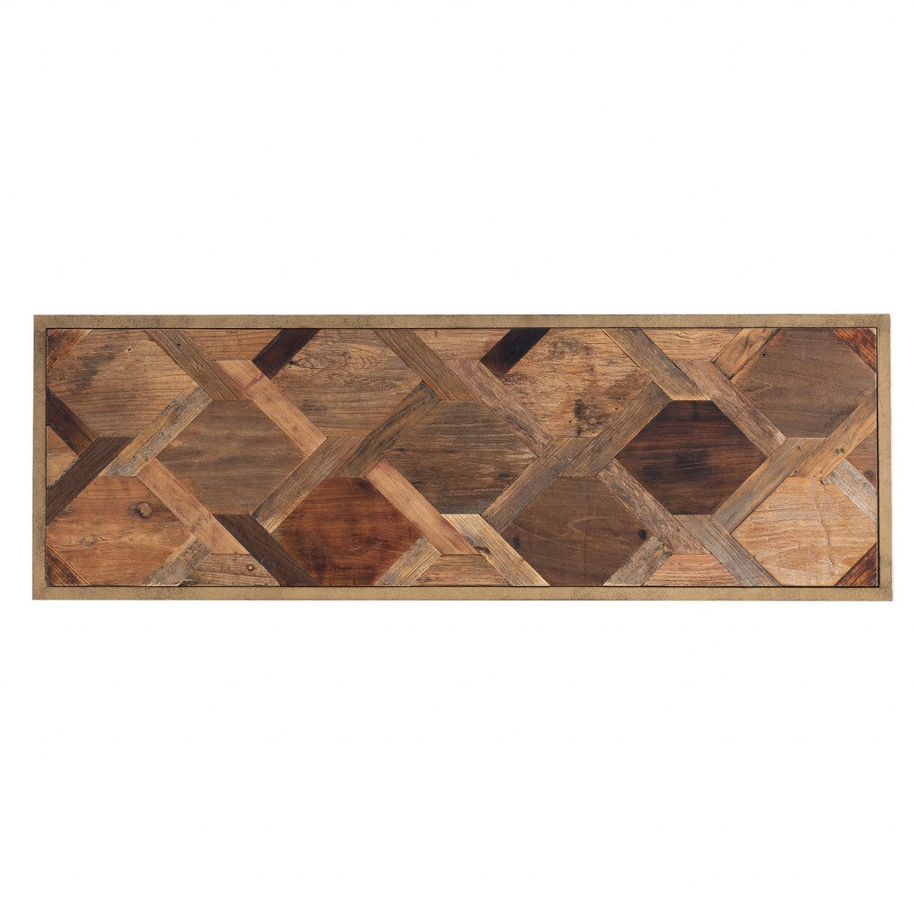 48" Natural Solid Wood Frame Console Table