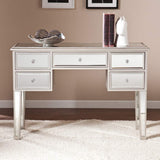 43" Silver Mirrored Glass Console Table And Drawers - Homeroots - Flyclothing LLC