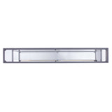 56" Clear and Silver Glass Mirrored Floor Shelf Console Table With Storage - Homeroots