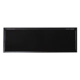 42" Black Glass Frame Console Table With Shelves - Homeroots