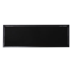 42" Black Glass Frame Console Table With Shelves