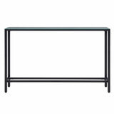 56" Black Mirrored Glass Console Table - Homeroots