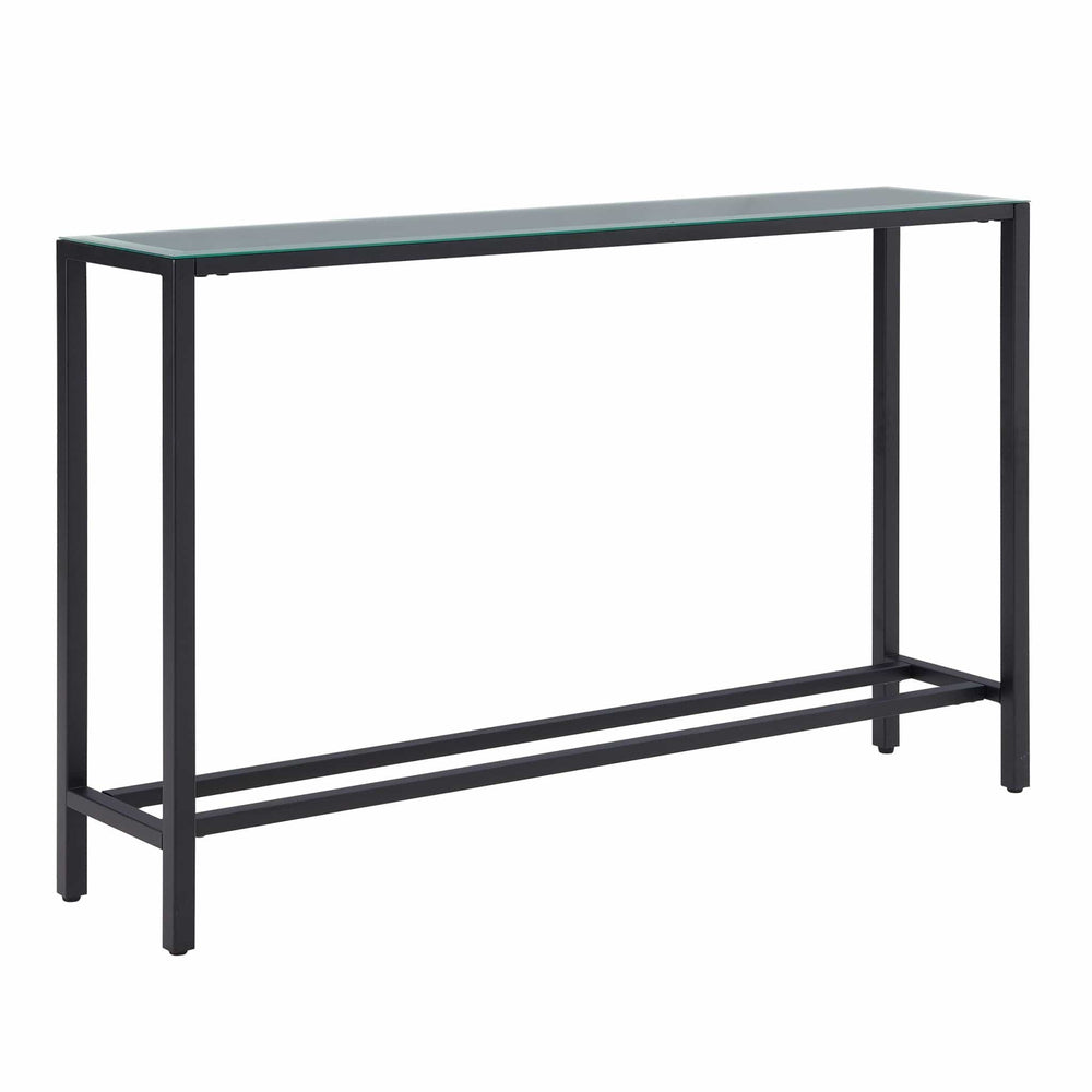 56" Black Mirrored Glass Console Table - Homeroots - Flyclothing LLC