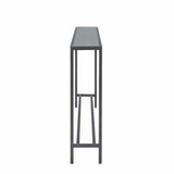 56" Silver and Gunmetal Mirrored Glass Console Table - Homeroots - Flyclothing LLC