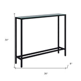 36" Black Mirrored Glass Console Table - Homeroots - Flyclothing LLC