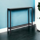 36" Black Mirrored Glass Console Table - Homeroots - Flyclothing LLC