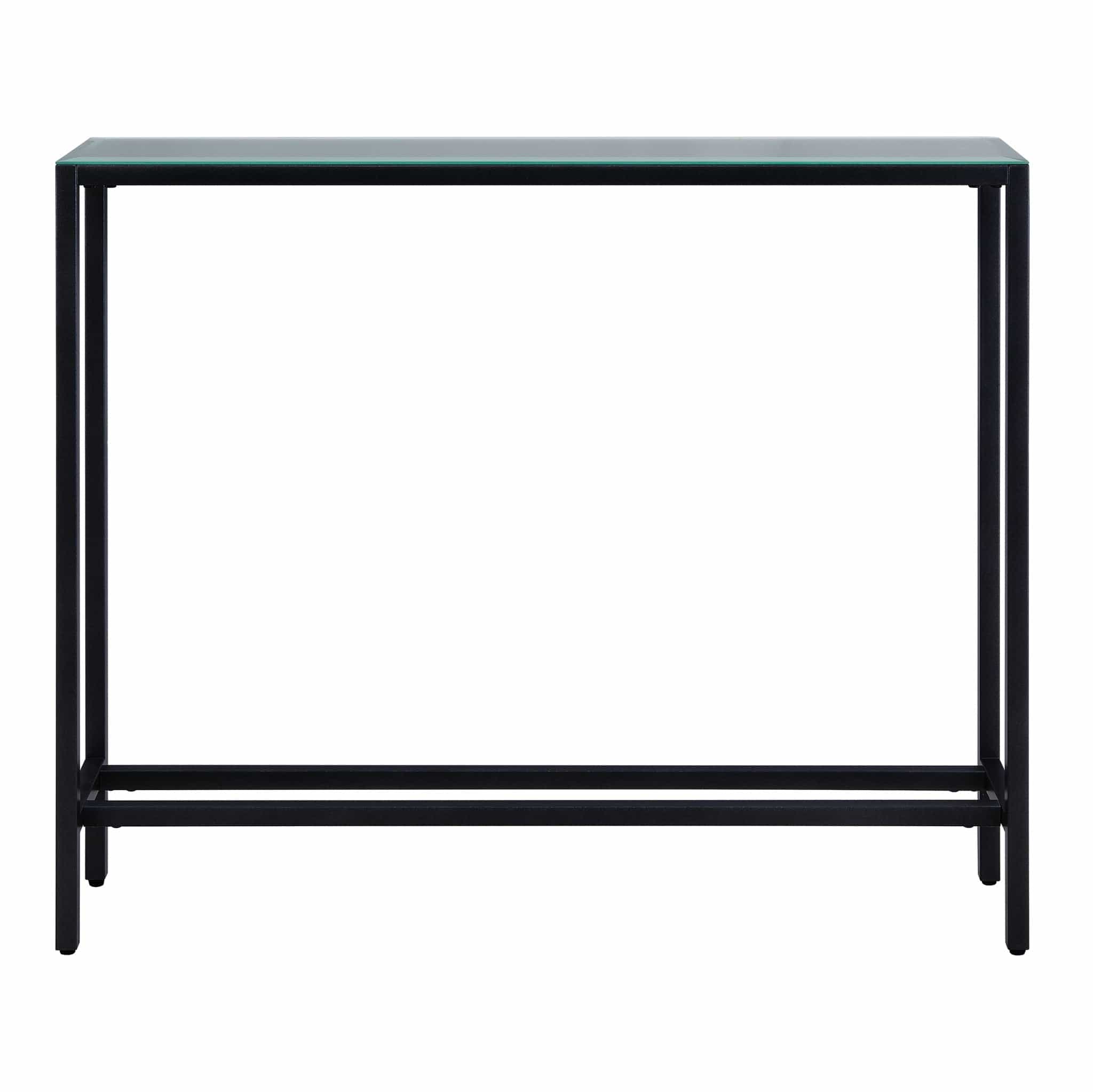 36" Black Mirrored Glass Console Table - Homeroots - Flyclothing LLC