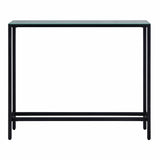 36" Black Mirrored Glass Console Table - Homeroots