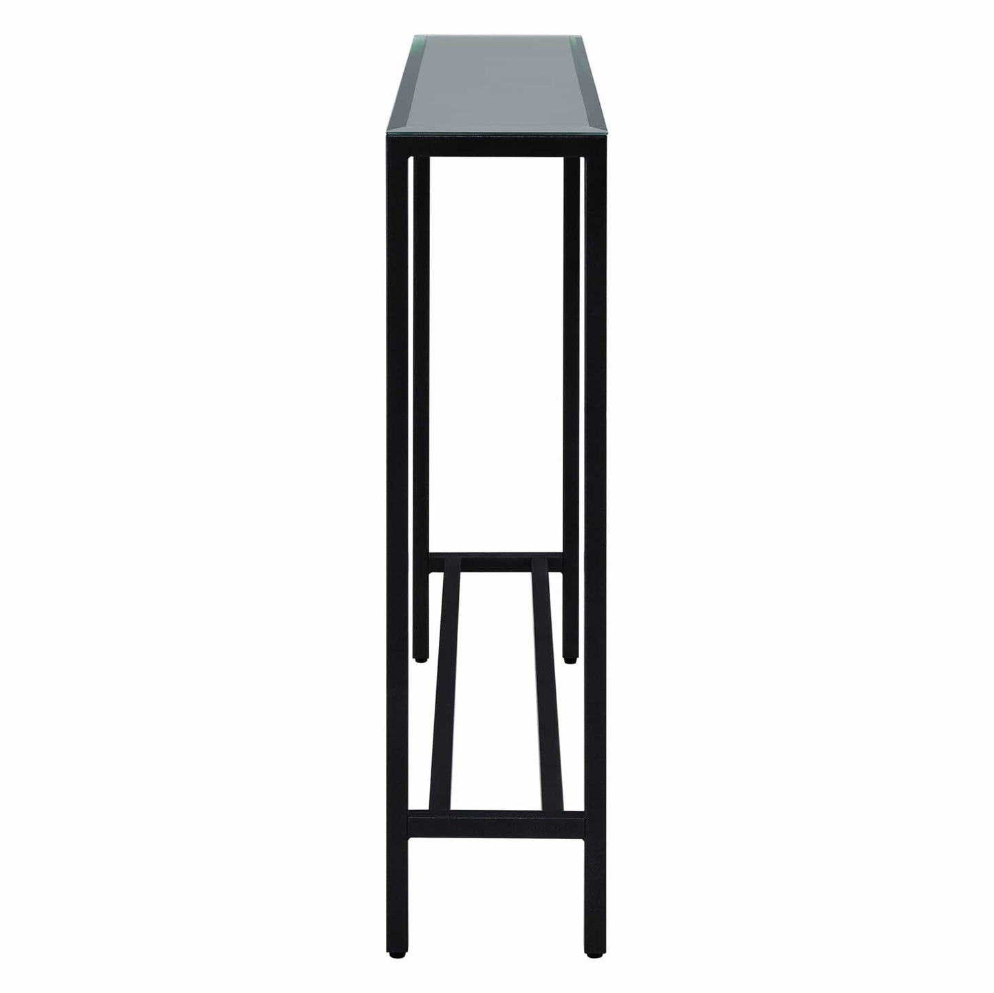 36" Black Mirrored Glass Console Table - Homeroots - Flyclothing LLC