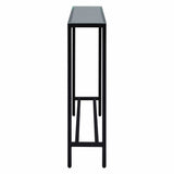 36" Black Mirrored Glass Console Table - Homeroots - Flyclothing LLC