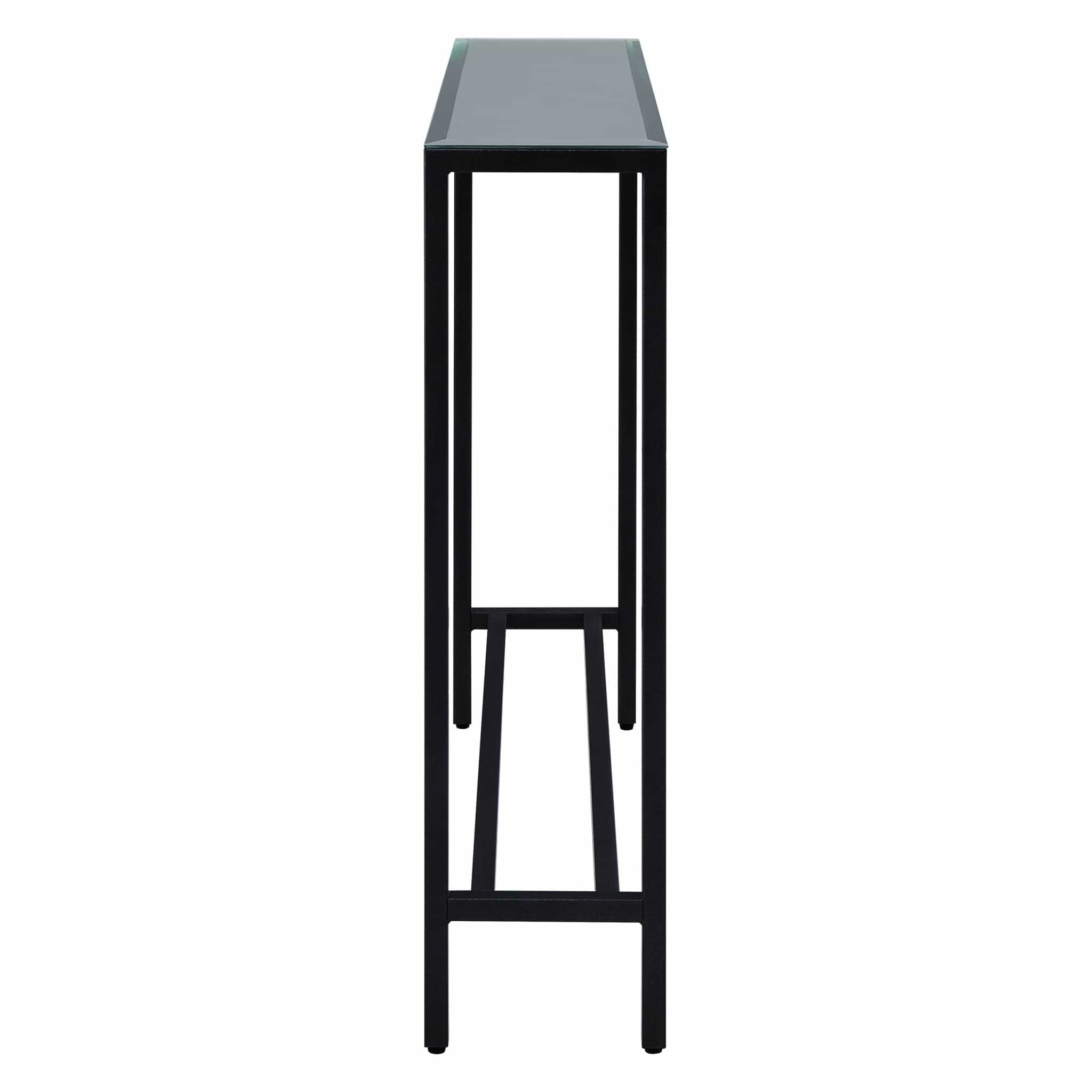 36" Black Mirrored Glass Console Table - Homeroots - Flyclothing LLC