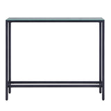 36" Black and Gunmetal Mirrored Glass Console Table - Homeroots - Flyclothing LLC