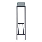 36" Black and Gunmetal Mirrored Glass Console Table - Homeroots - Flyclothing LLC