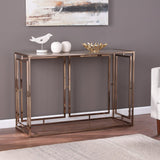 44" Champagne and Gold Faux Marble Frame Console Table - Homeroots - Flyclothing LLC