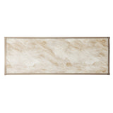 44" Champagne and Gold Faux Marble Frame Console Table - Homeroots